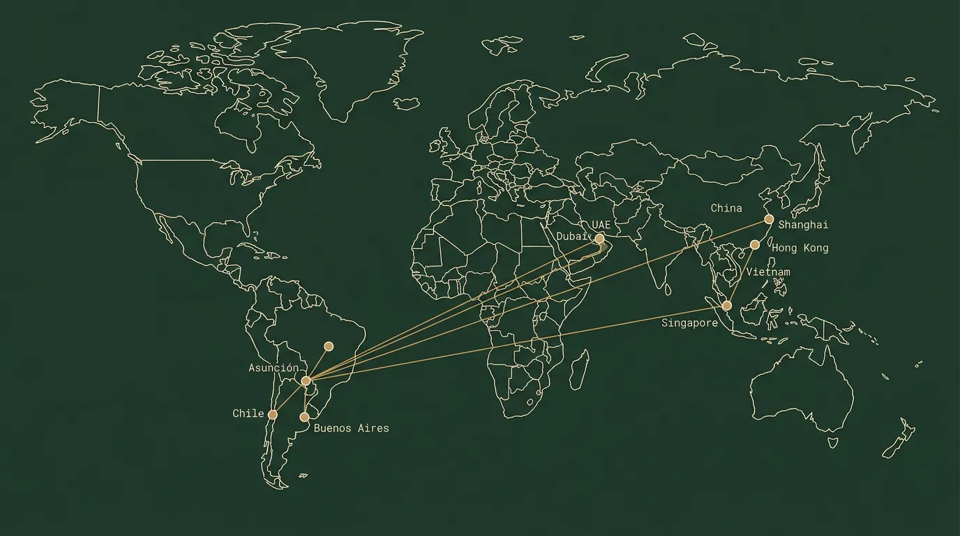 Mapa de presencia regional de Sul Maquila
